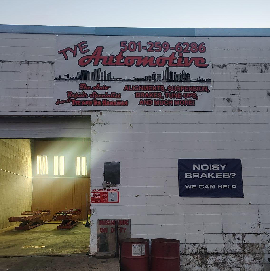 Tye Automotive shop front in Beebe
